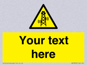 Custom warning RF radiation transmitter
